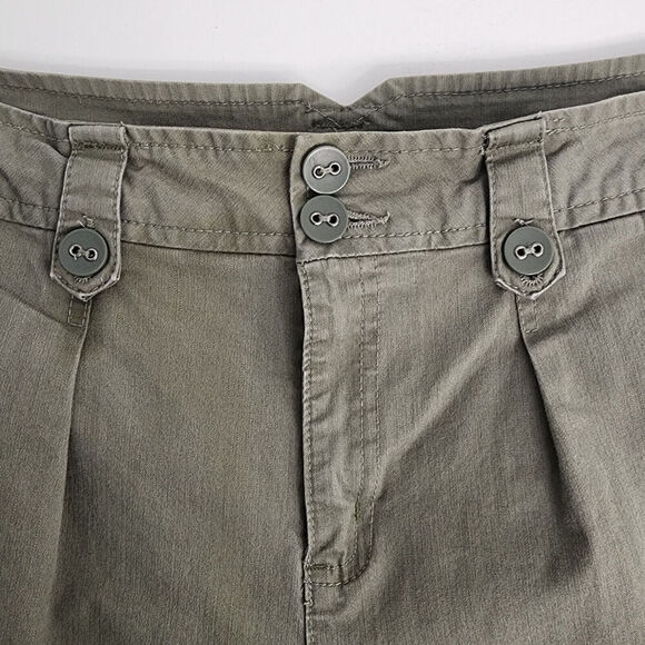 Bill Blass Stretch Wide Leg Green Trousers Chinos Women's Size 12 - Picture 3 of 5